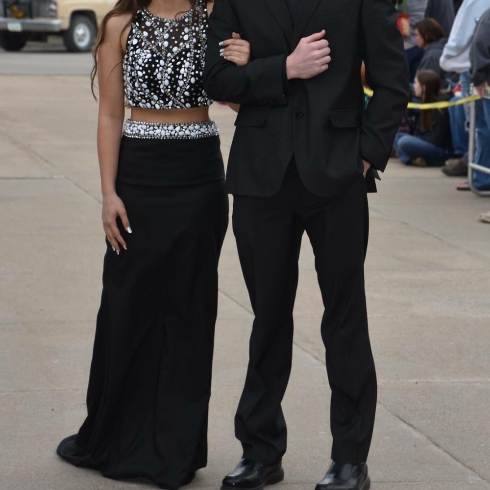 Two piece prom dress
